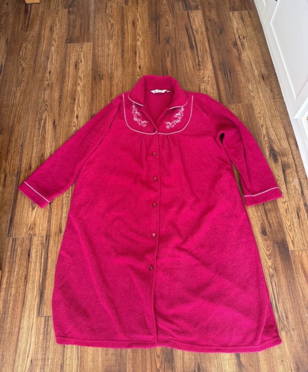 Women’s long cerise/pink  slenderella dressing  gown