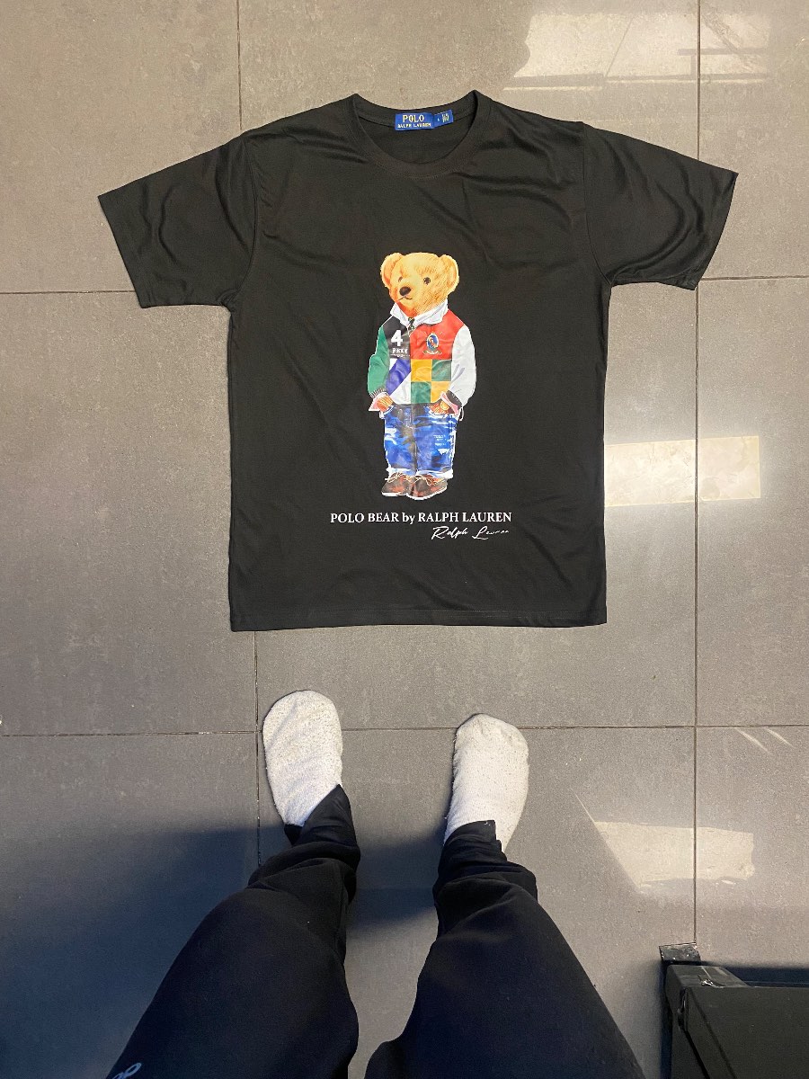 Reworked black Ralph Lauren mens T-Shirt