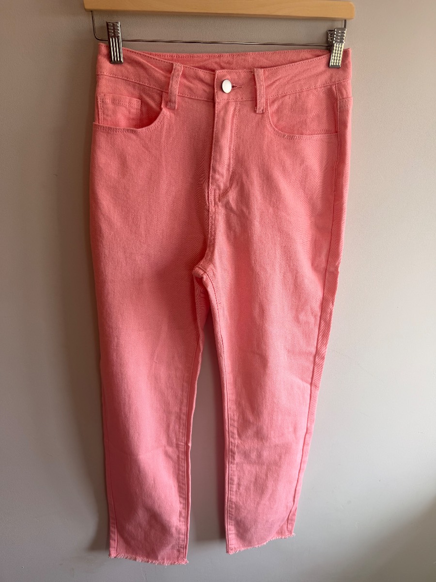 New! Pink colourful jeans size small women’s skinny high waisted summer