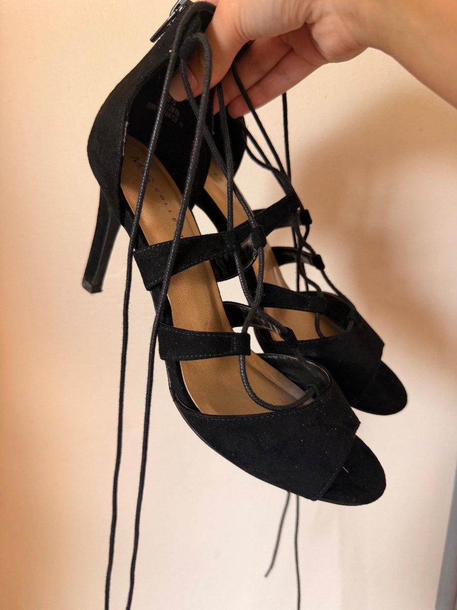 Marks and Spencer’s collection faux suede kitten heels size 6.5 insolia comfortable shoes lace up