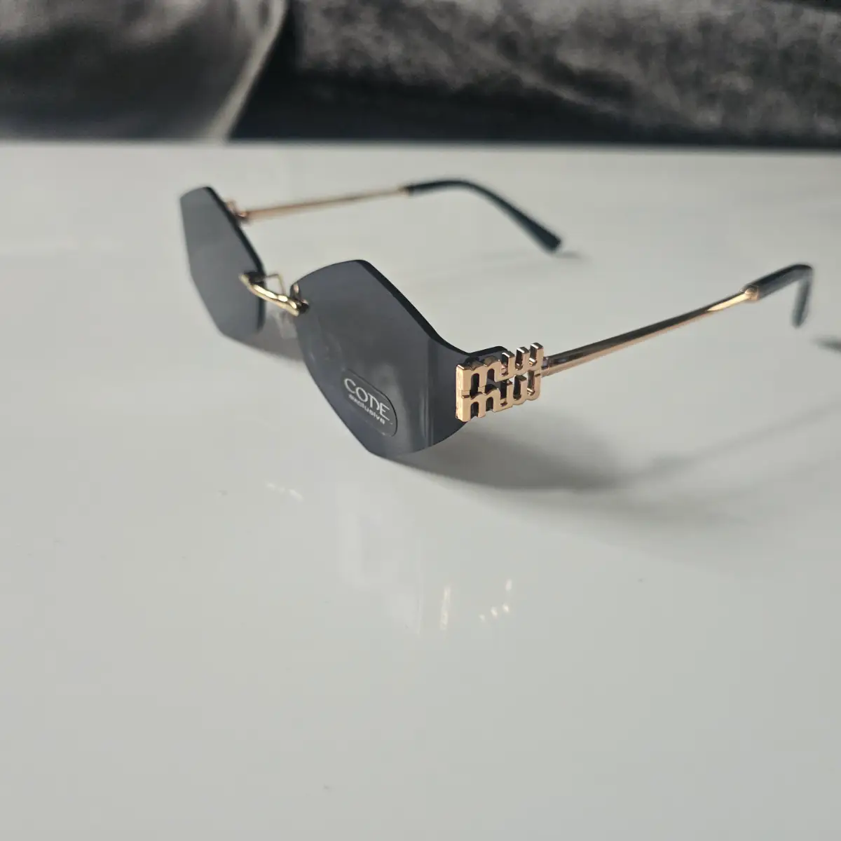 Sunglasses Women's Small stylish Black and Gold