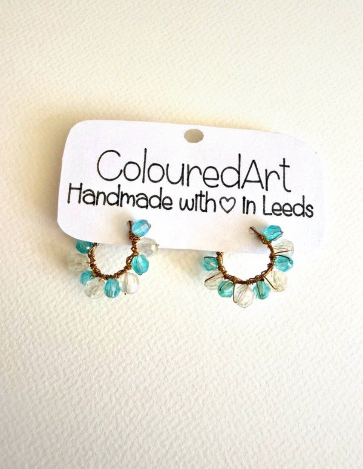 Earrings beaded, handmade