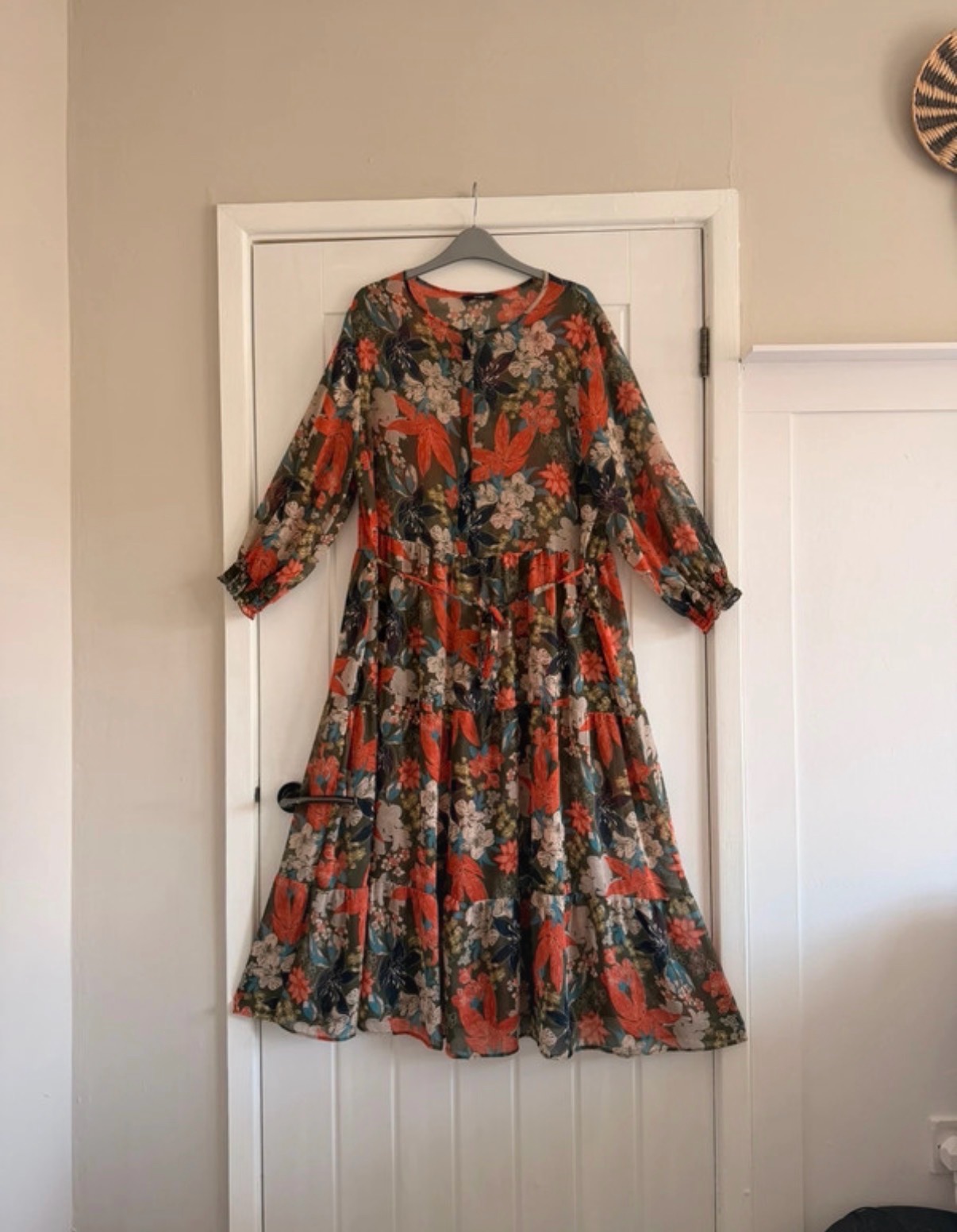 George sheer floral autumn style dress size 18