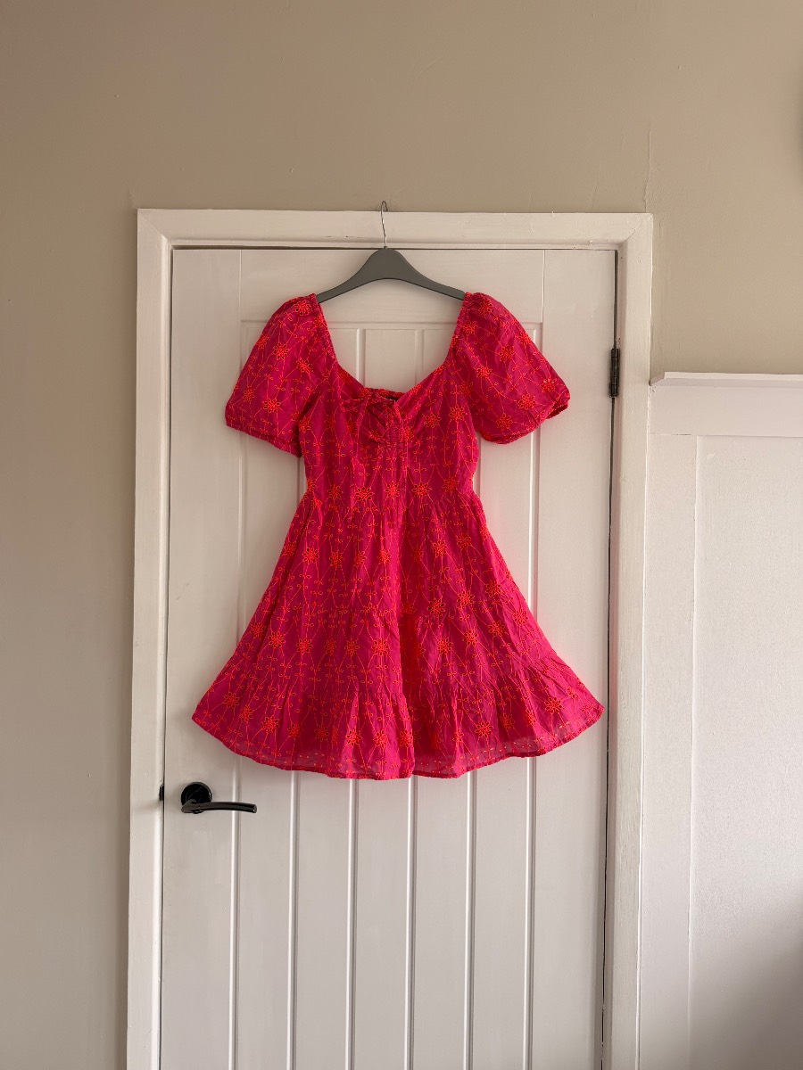 Lipsy summer embroidered dress size 8