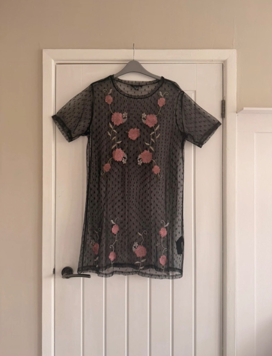 New look long mesh style top size 14