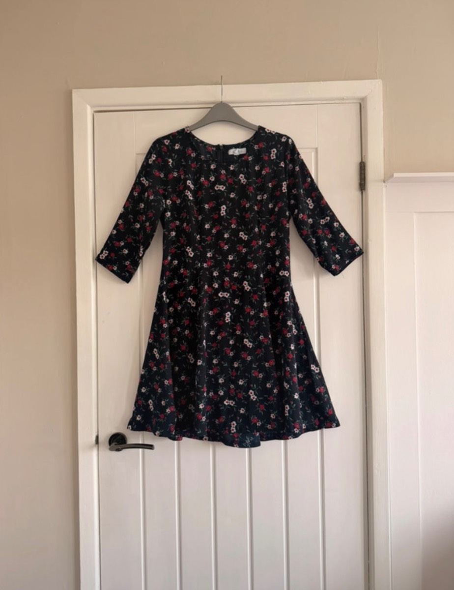 Blue vanilla ladies floral dress size 12