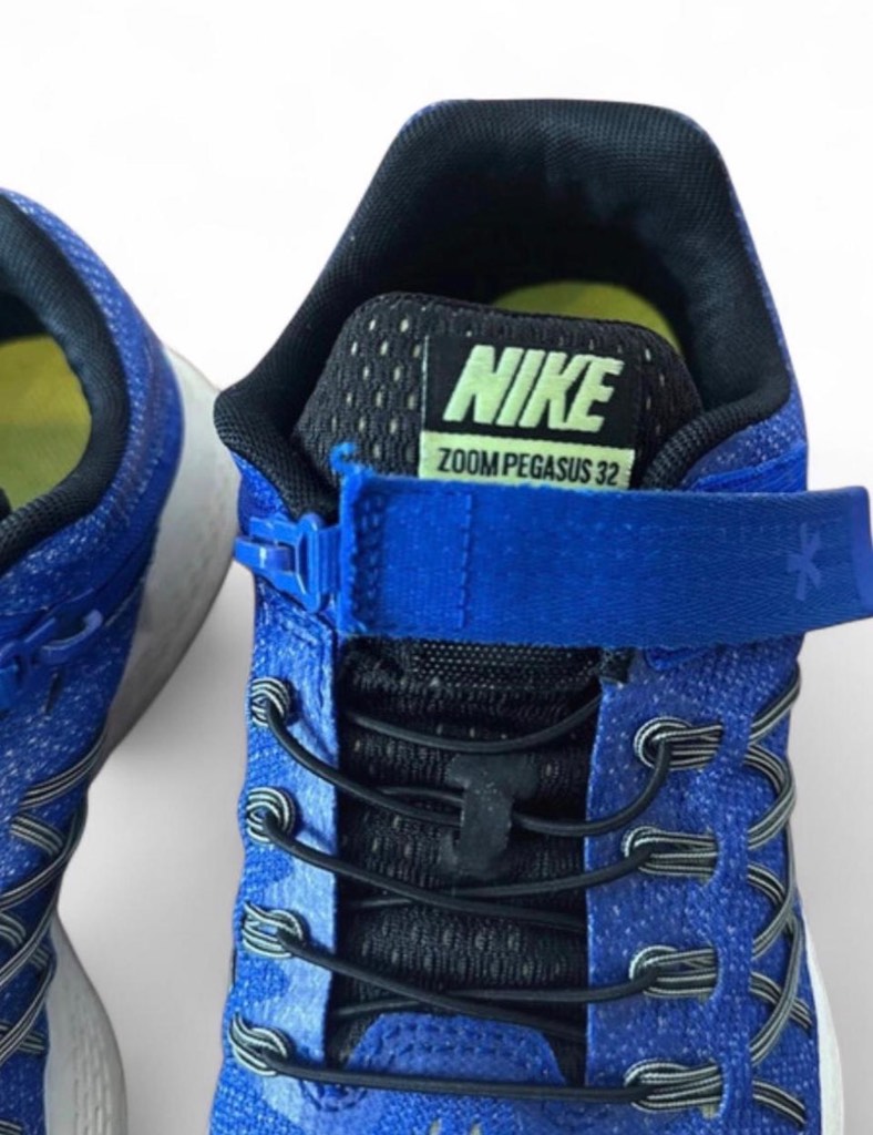 Nike Air Zoom Pegasus 32 FlyEase Trainers Blue Volt Size UK 4 EU 36.5 Running Shoes Fast Strap