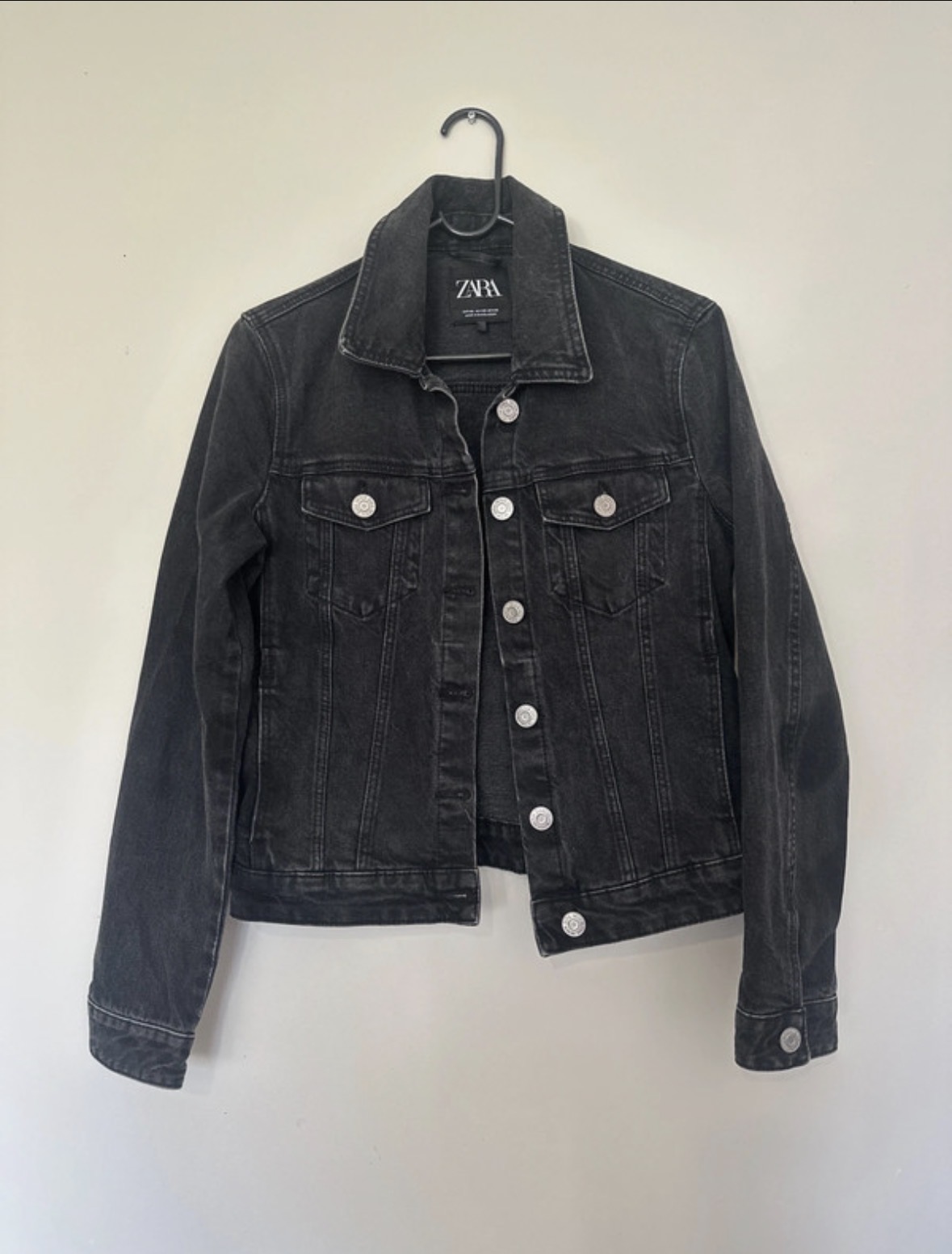 Black Zara Denim Jacket size XS