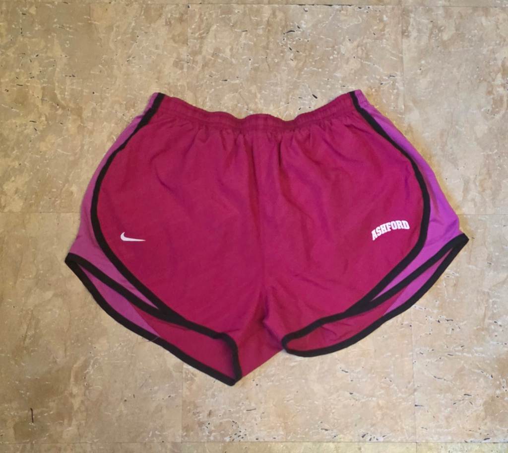 Nike Dri-FIT Tempo Running Shorts - Pink and Black - Size M (8-10)