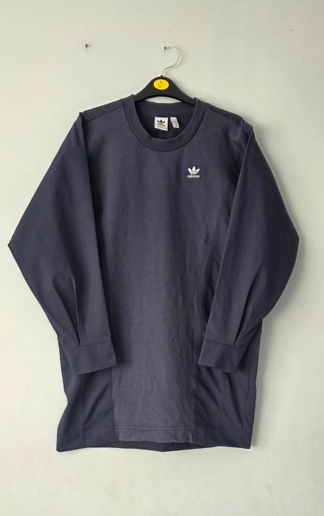 Adidas Originals Fabric Clash Sweater Dress - Navy - Size 6