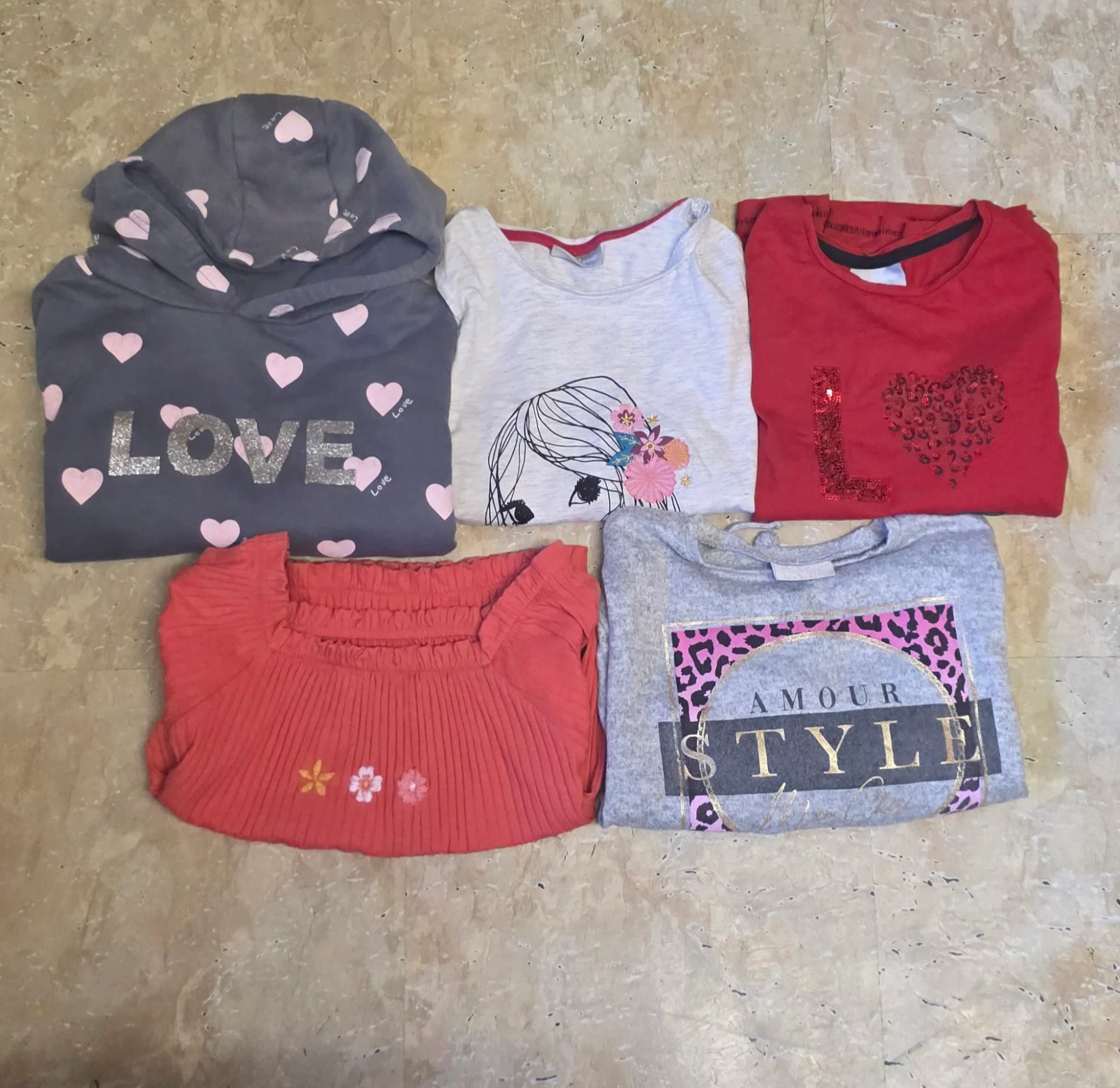Girls T-shirt and Hoodie Bundle - Age 8