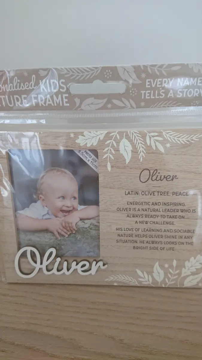 Personalised photo frame. Oliver 8.5cm x 11cm