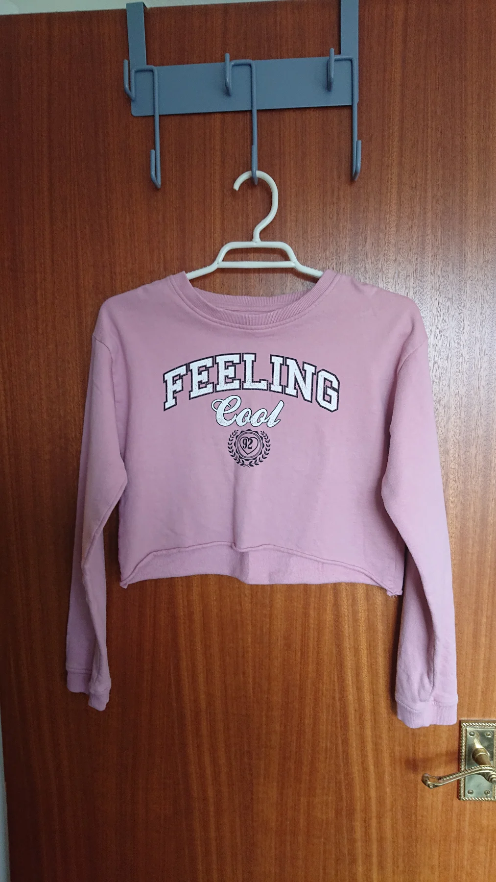 Pink 100% cotton sweatshirt. Age 10-11