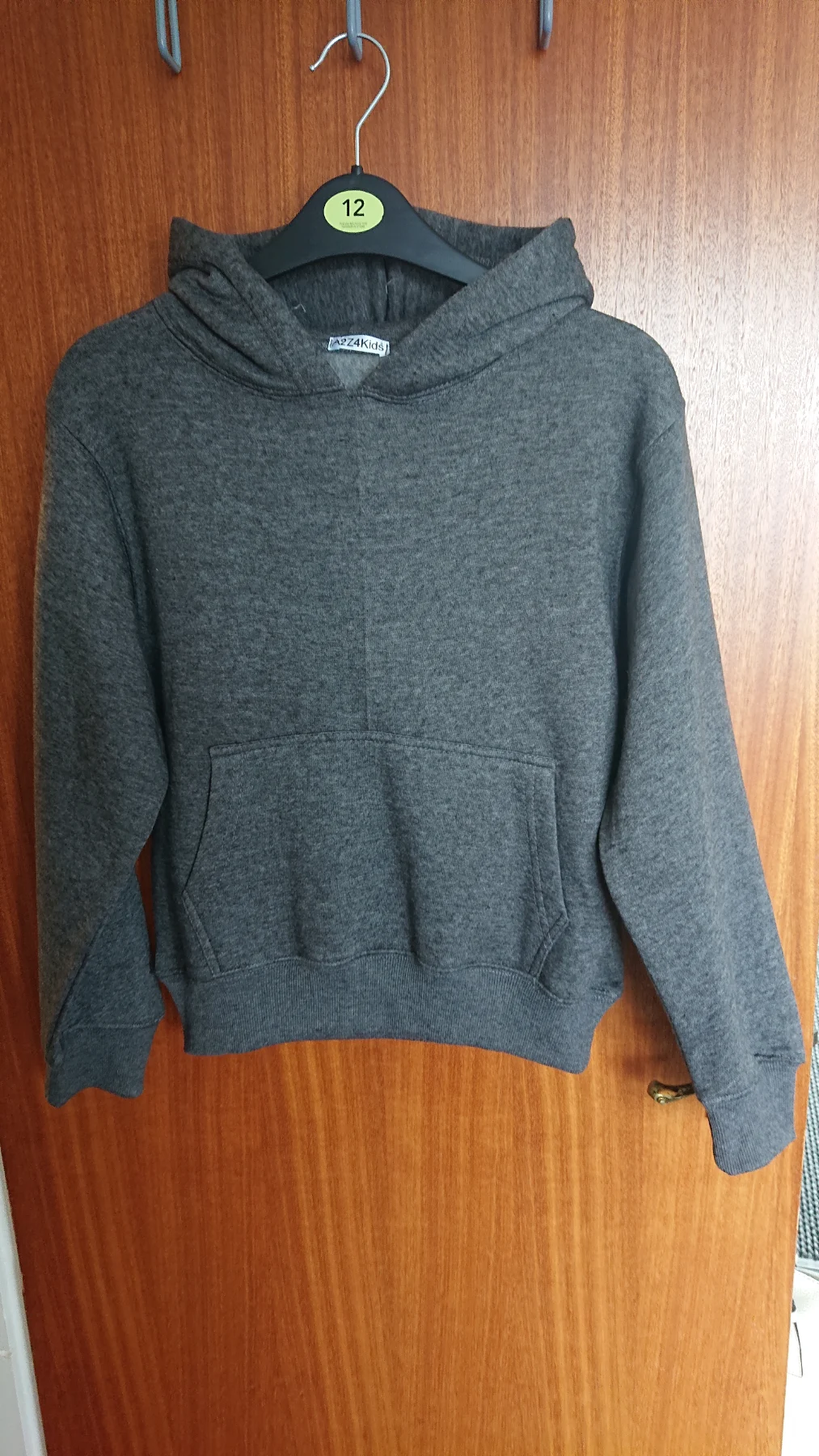 Boy's gray cotton mix hoodie. Age 9-10