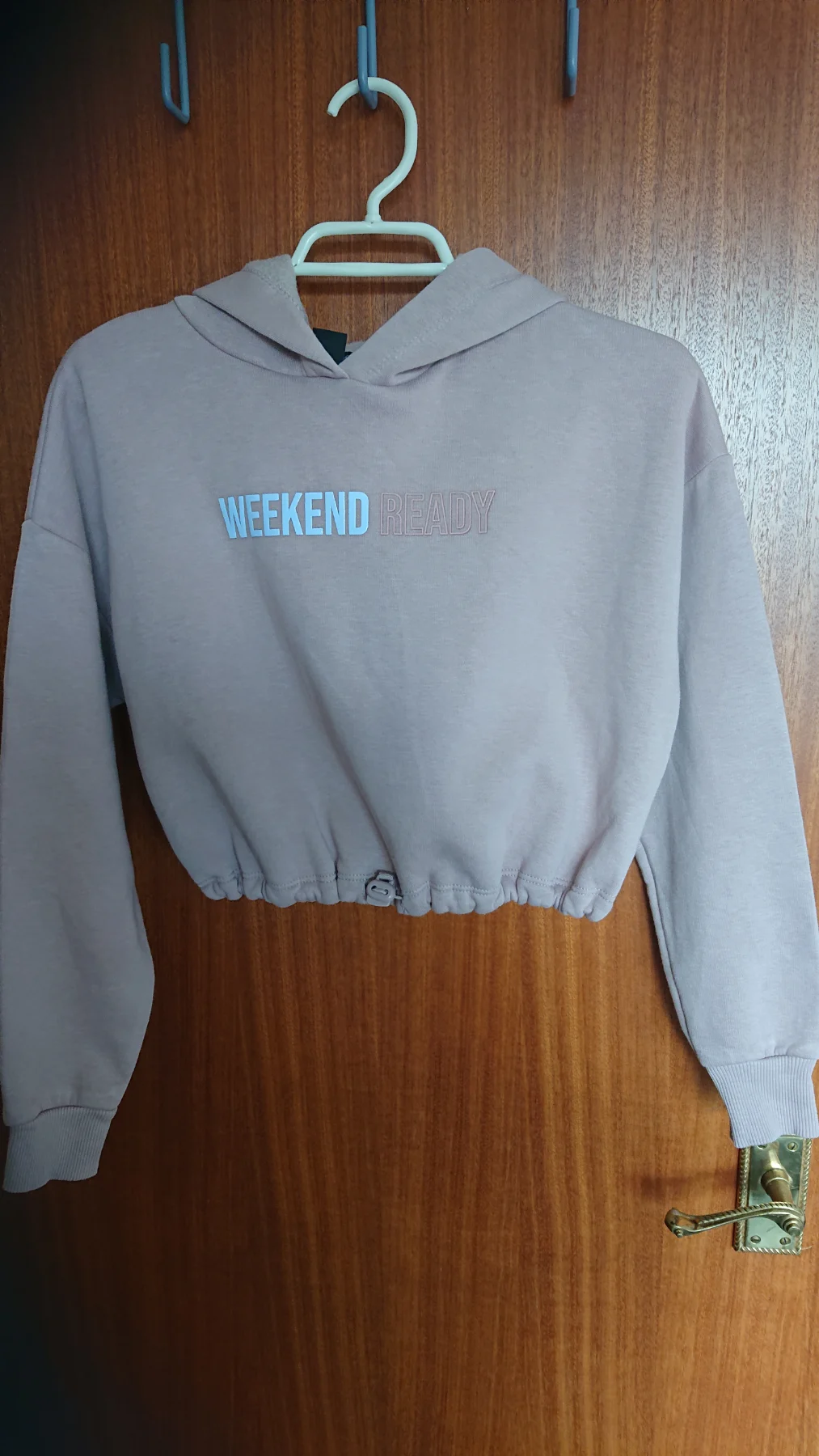 New Look dusky pink cotton mix hoodie. Age 10-11