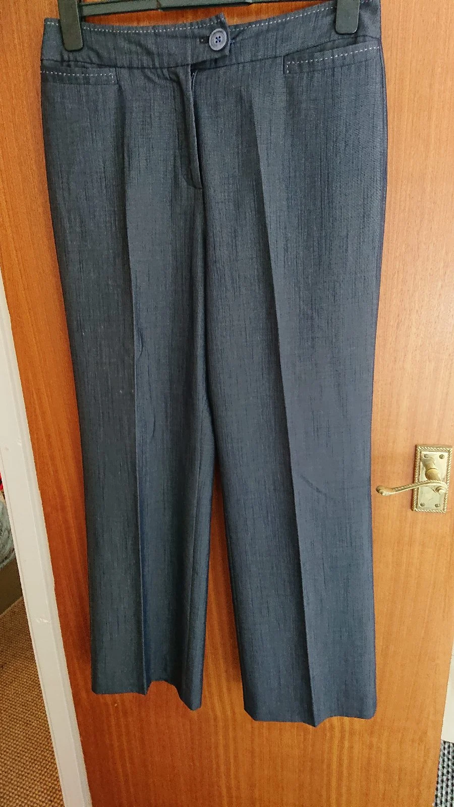 Oscar B wide leg grey trousers. Size 12