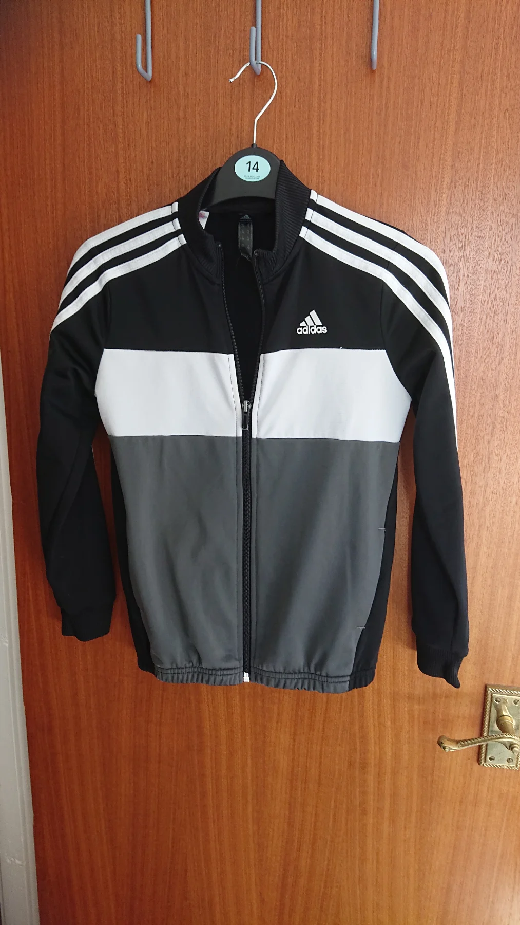 Boy's Adidas black track suit jacket. Age 9-10