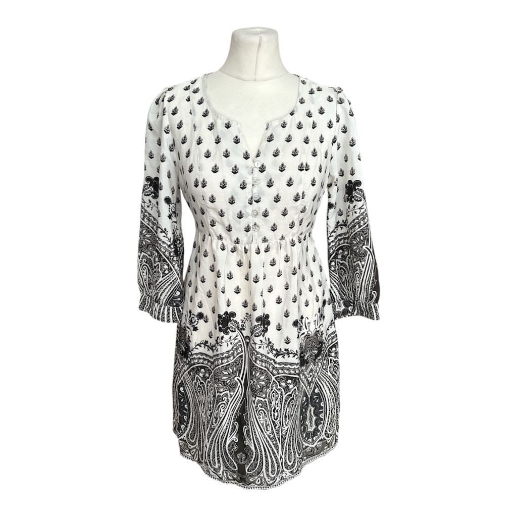 Brand new Papaya white paisley print blouse dress size 10