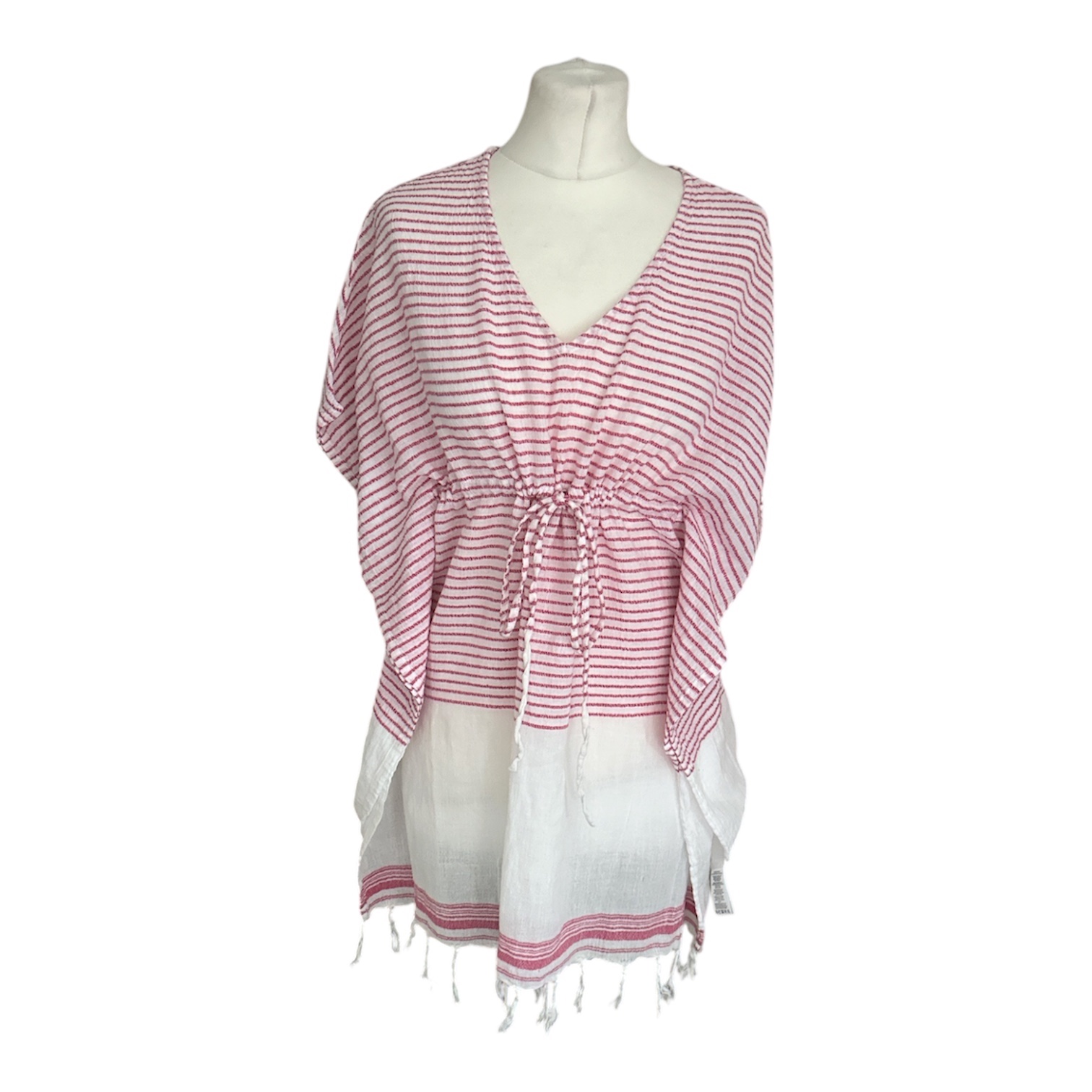 Beth Jordan Cotton Kaftan in size medium cotton linen mix drawstring waist