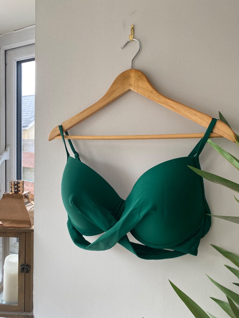SHEIN Dark Green Front Twist Bikini Size XL