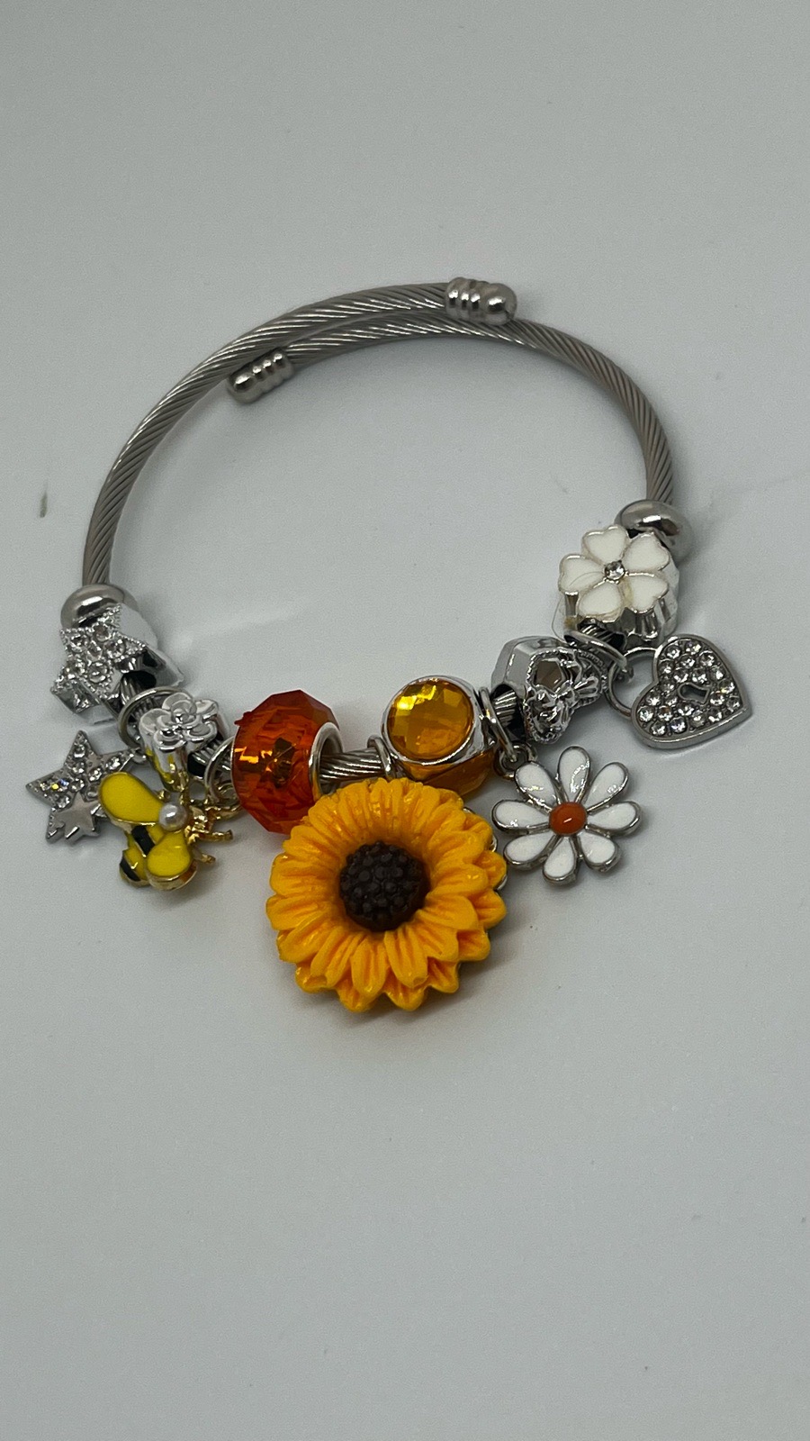 🌻 Sunflower Charm Bracelet ✨