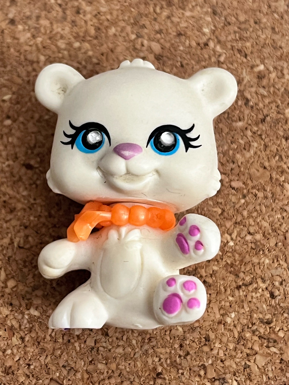 Vintage 2008 Polly Pocket Sparklin’ Pets Polar Bear #74 Mattel Pet Duets