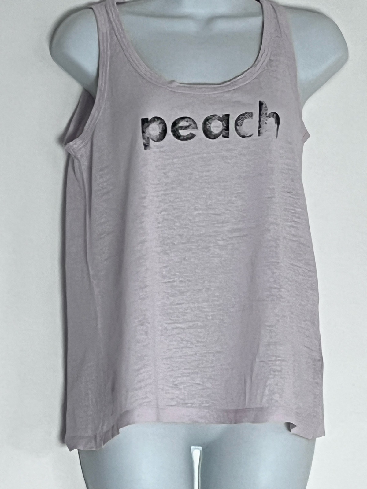 **Zadig & Voltaire Deep Lin Print Pink Linen Vest Top S Peach Graphic**