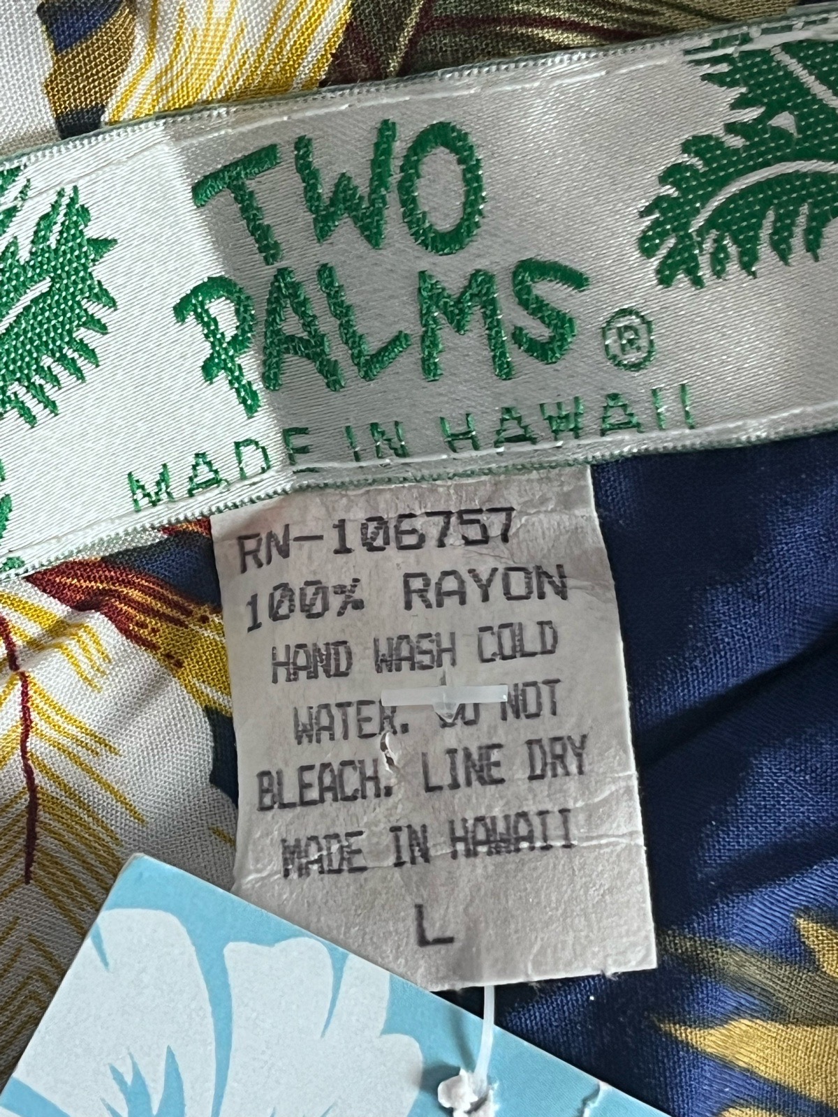 Two Palms Hawaiian / Aloha Shirt – Men’s Size L – New With Tags