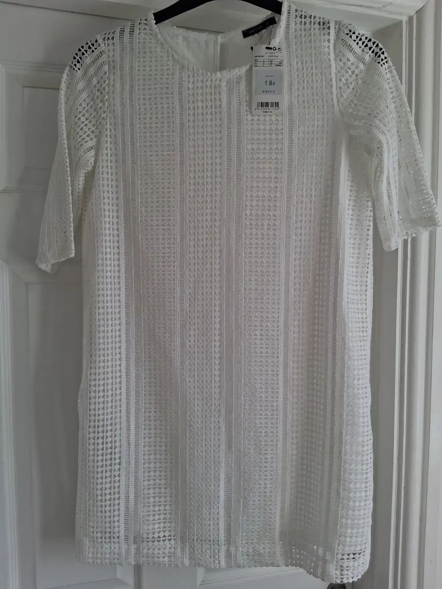 White mini summer dress from mango size 8