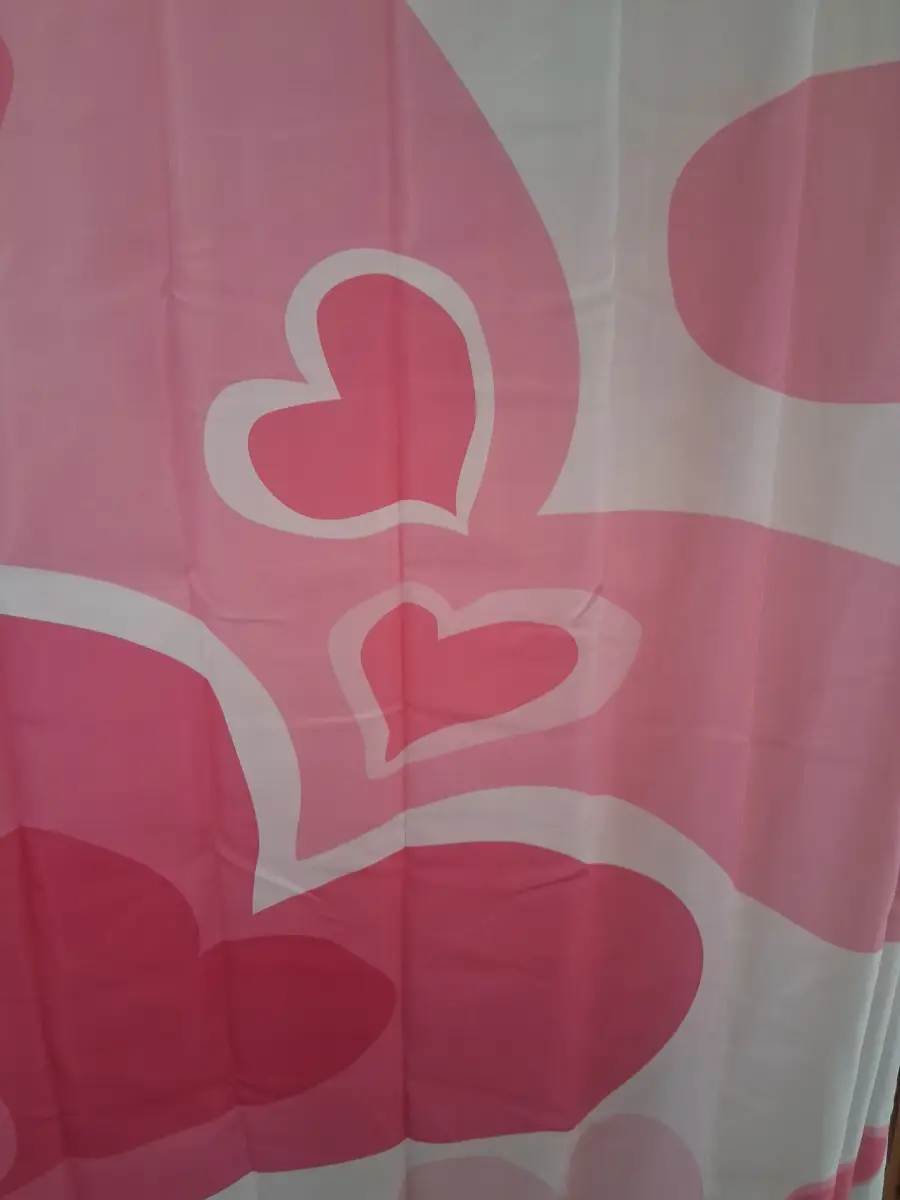 pink hearts shower curtain 71 x 71
