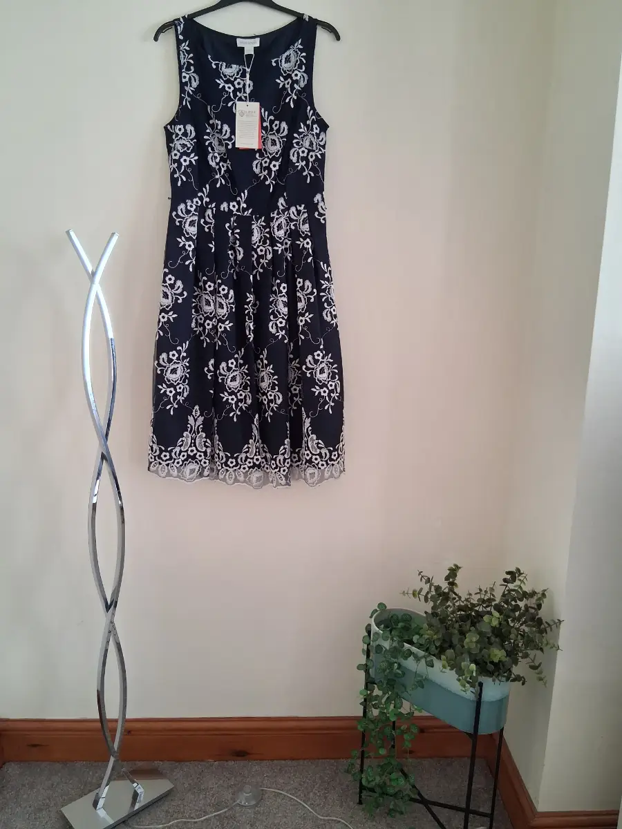 Monsoon navy occassion dress size 12