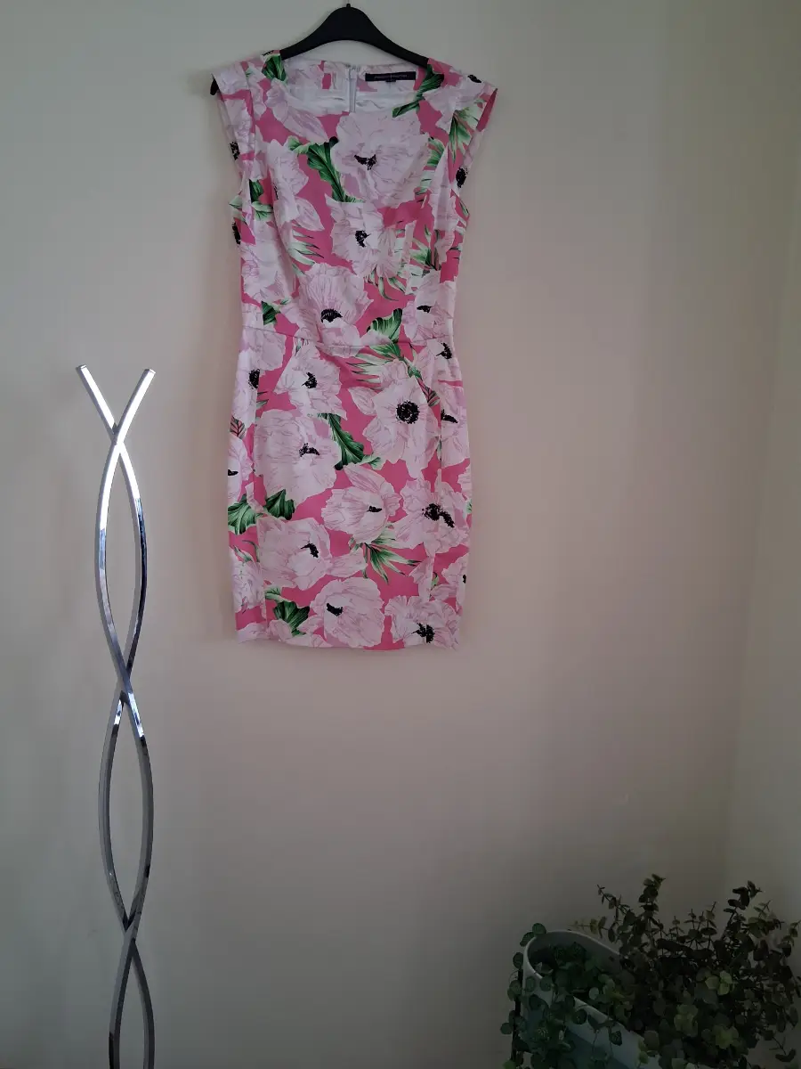 French connection pink floral dress size 10