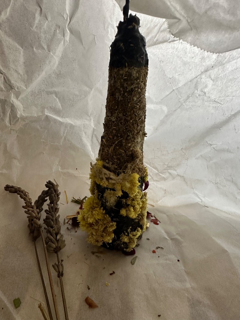 Deep energy clearing beeswax ritual candle