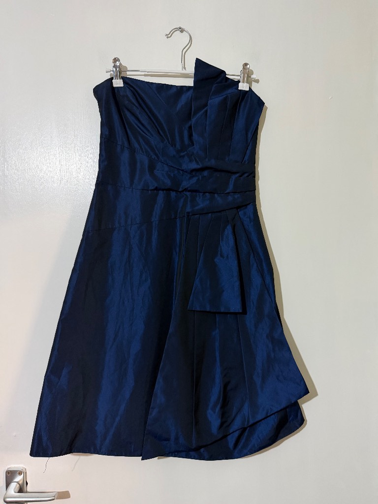 Black and blue shimmer Karen Millen party dress - size 8