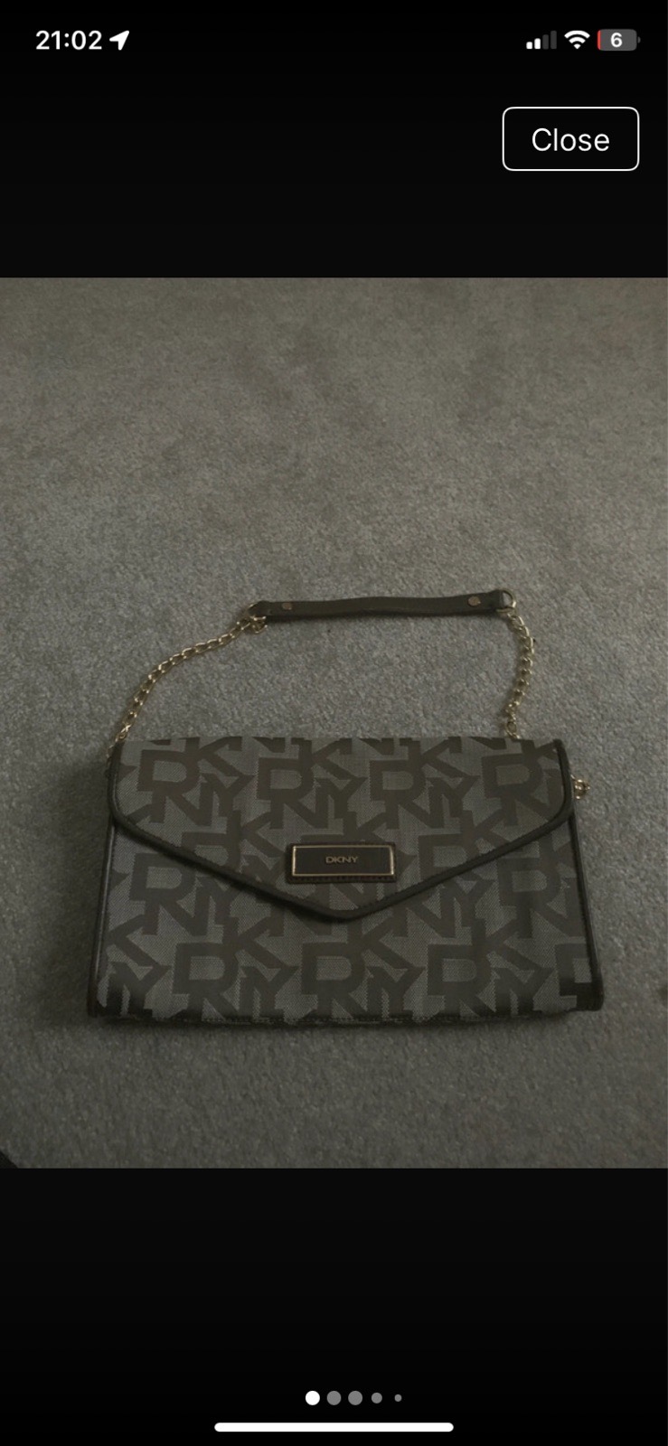 Dkny flap over shoulder bag