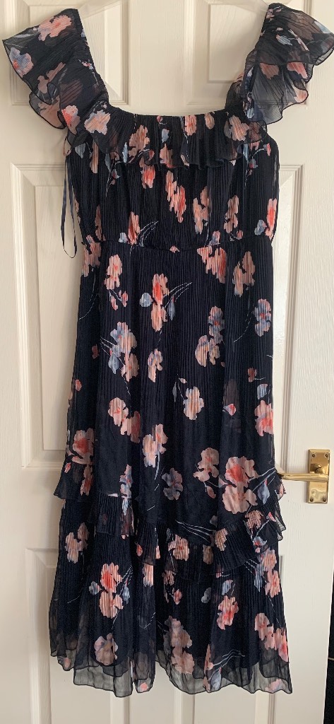 Ladies Phase Eight Navy flower design dress - size 12