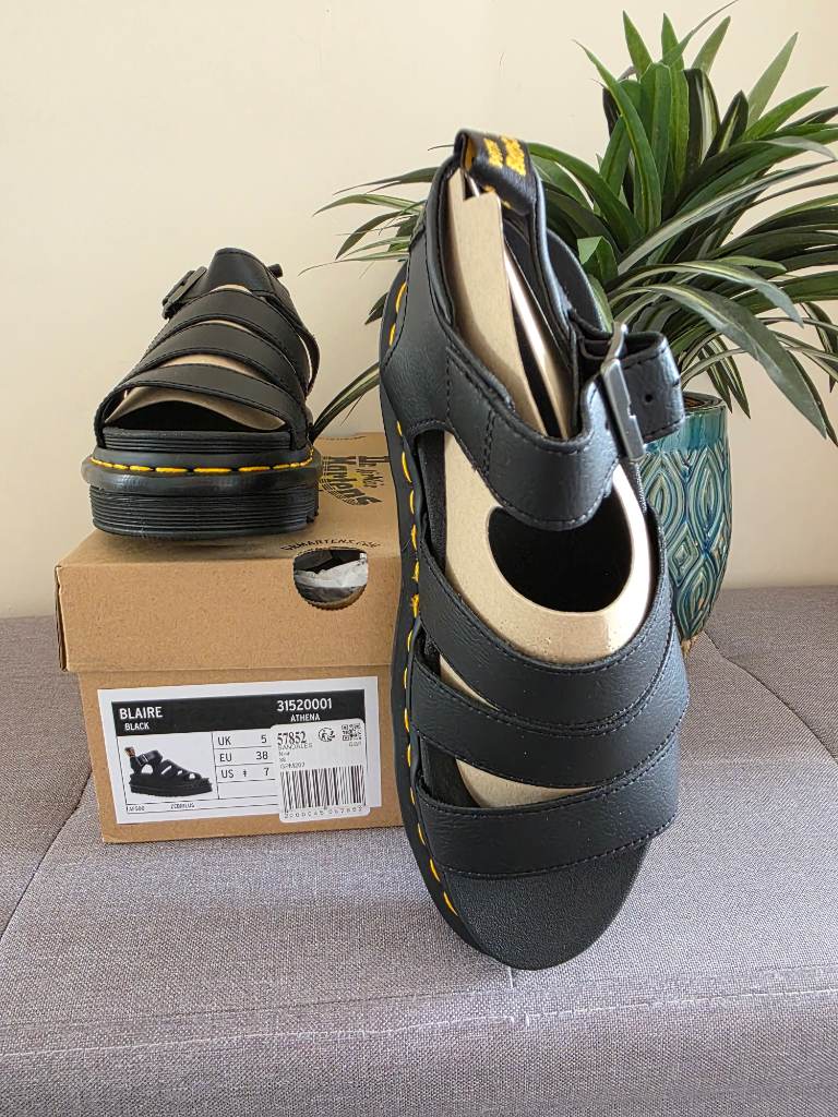 Dr Martens Blaire Athena leather upper gladiator sandals size 5