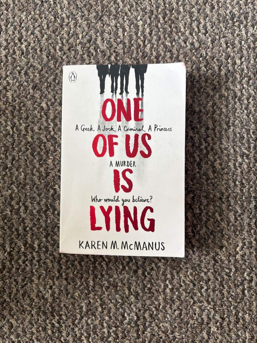 One of Us Is Lying Paperback Book by Karen M. McManus YA Thriller Novel