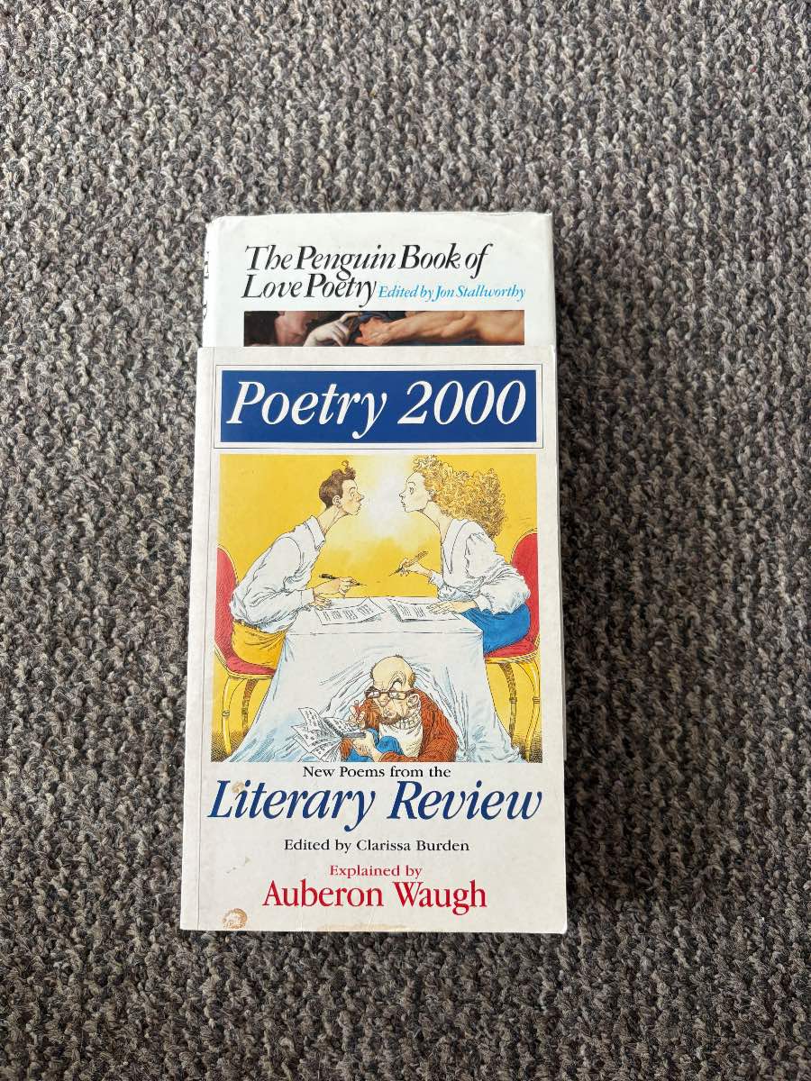 Poetry Book Pair - Penguin Book of Love Poetry & Poetry 2000 Literary Review