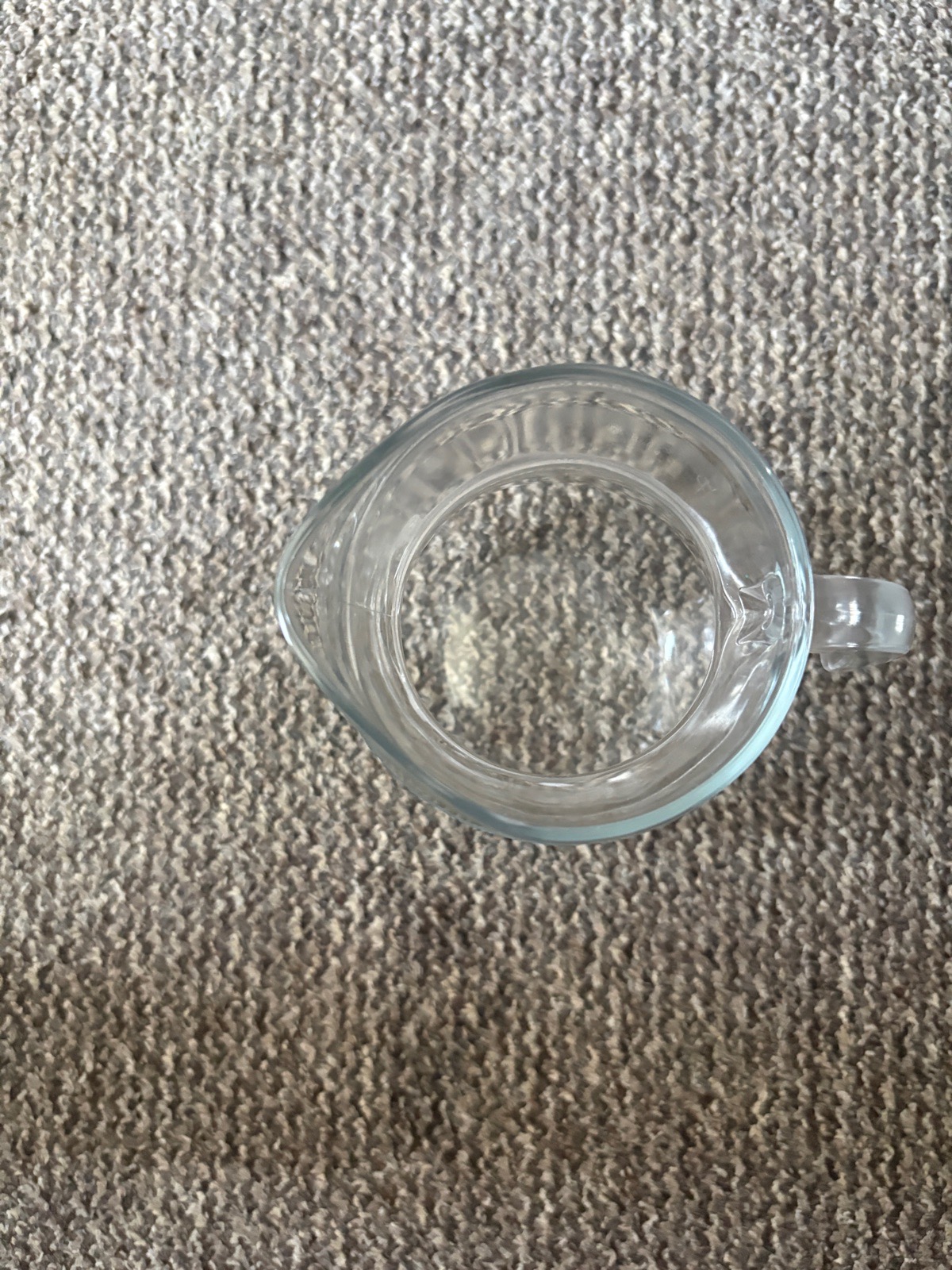 Large Clear Glass Water Jug Pitcher Dimpled Hammered Texture Beverage Server