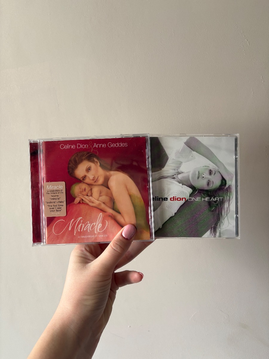 Celine Dion CD Bundle Miracle Anne Geddes and One Heart Albums Jewel Cases
