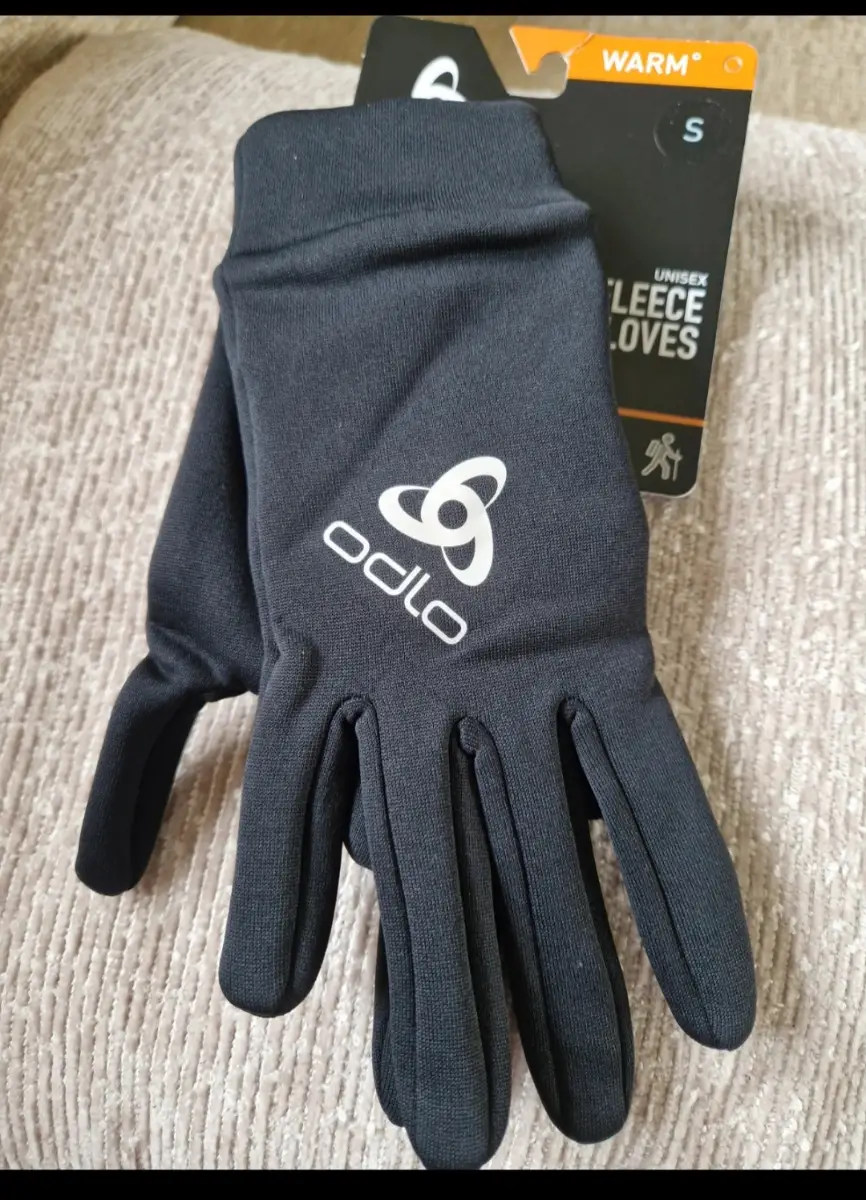 Stretch fleece sports gloves