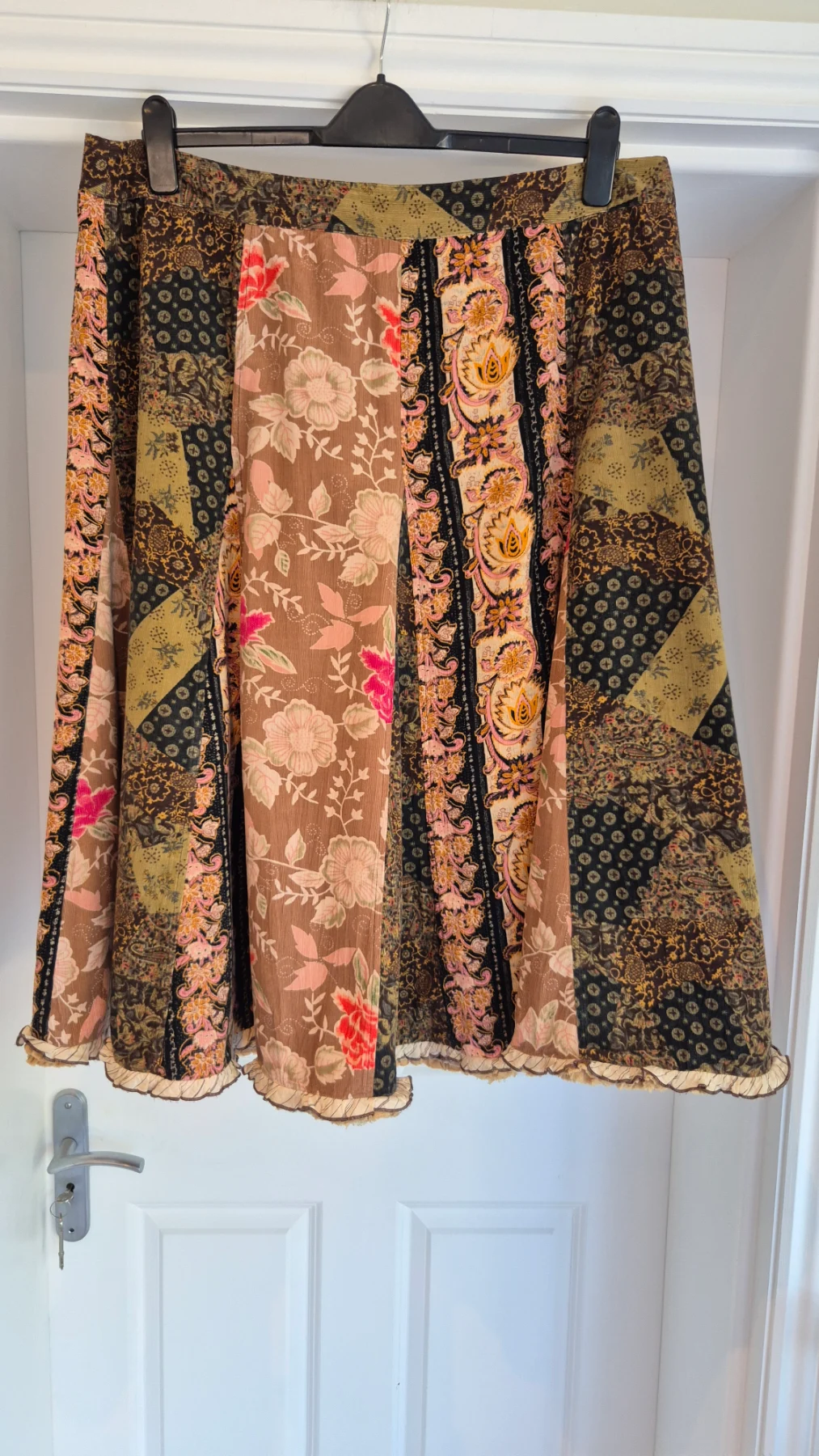 Per una Corduroy Midi Flared Boho Skirt Size 20R