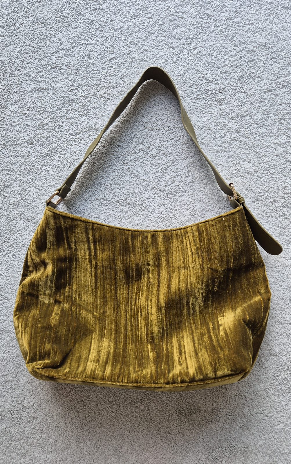 Monsoon Velvet Erin Olive Hobo Shoulder Bag