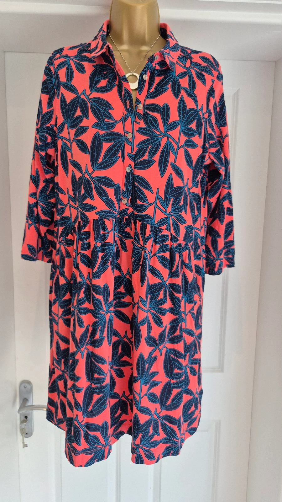 White Stuff Jersey Tiered Shift Dress Size 14