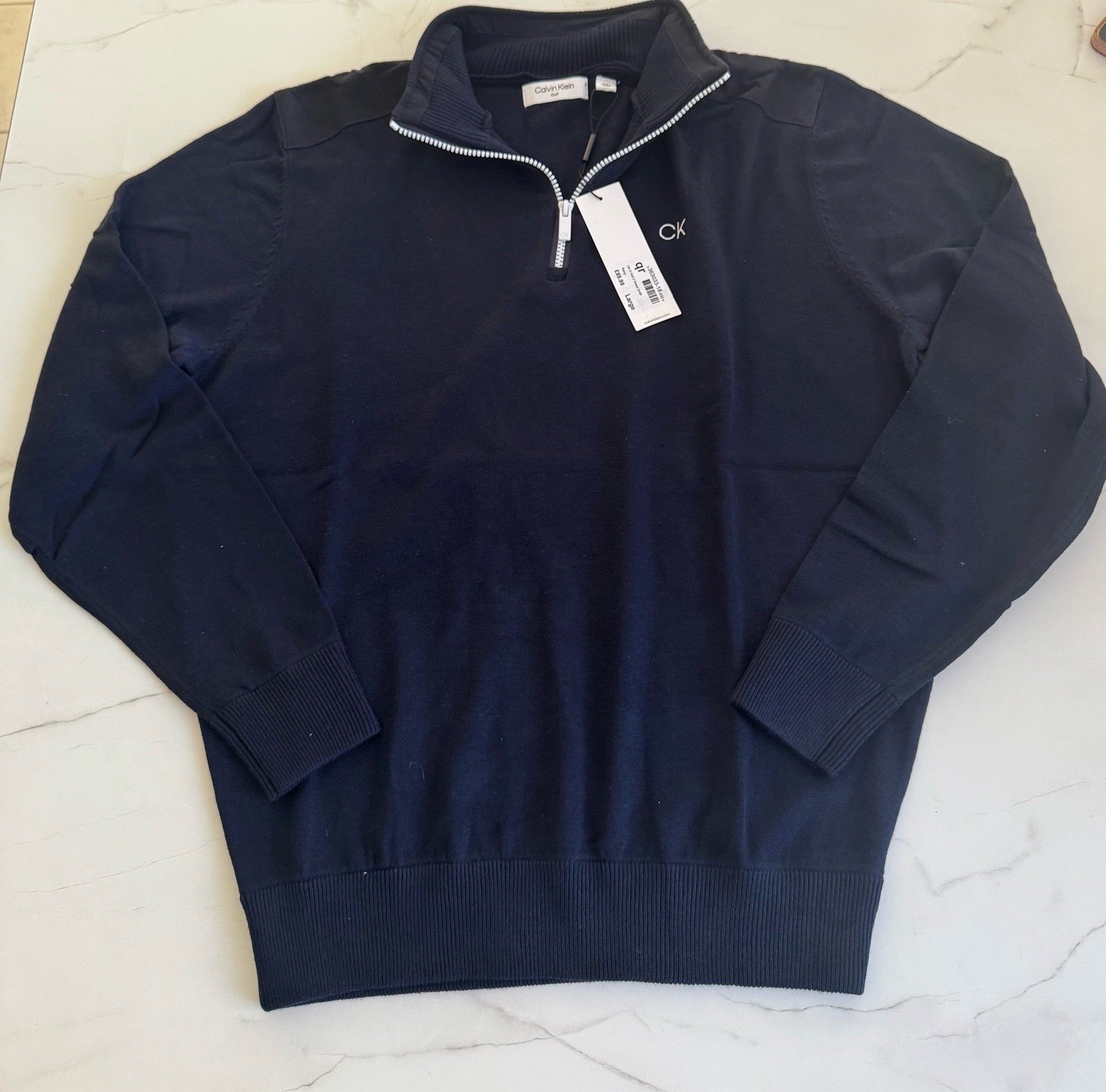 Calvin Klein Golf Men's Half Zip Jumper -Large