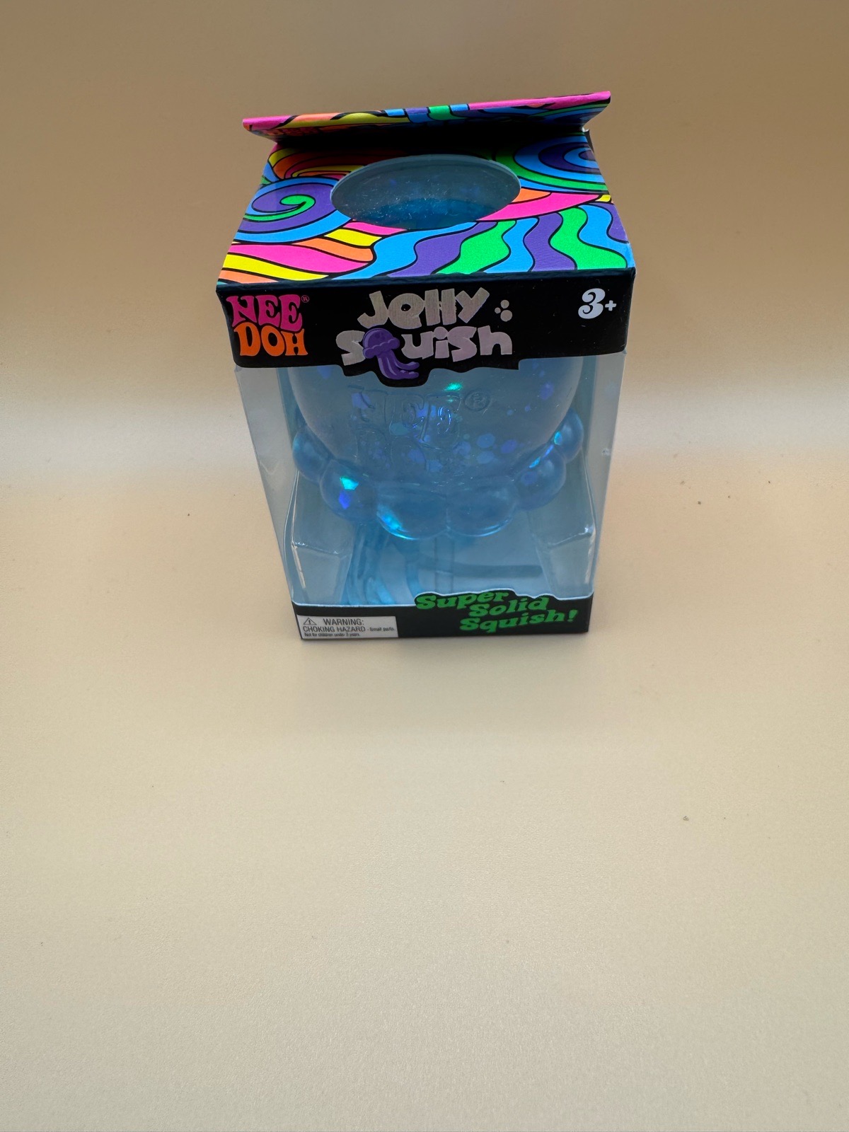 NeeDoh Jelly Squish Blue Jellyfish Toy Glitter Filling Sensory Toys Genuine ✅
