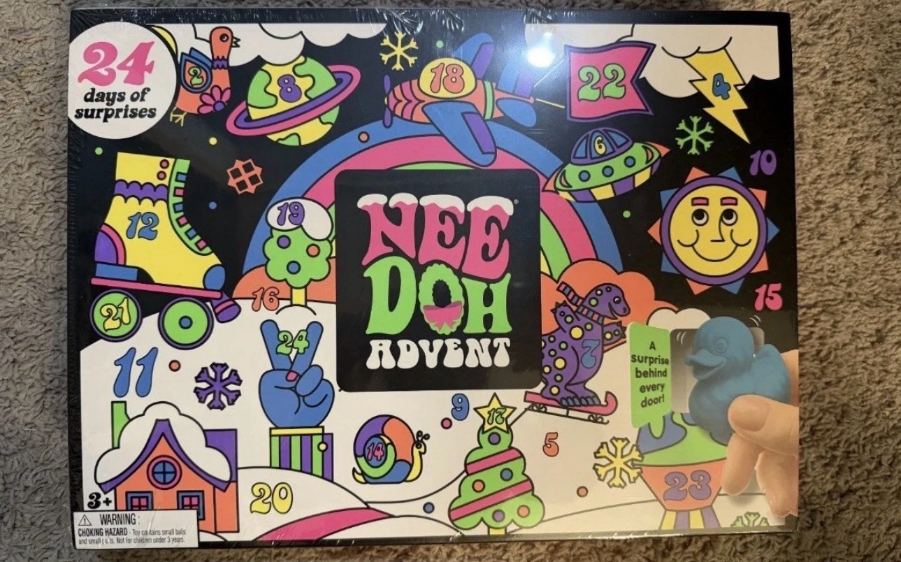 NeeDoh Advent Calendar Mini Christmas Squishy Fidget Toy 2026, 100% Genuine