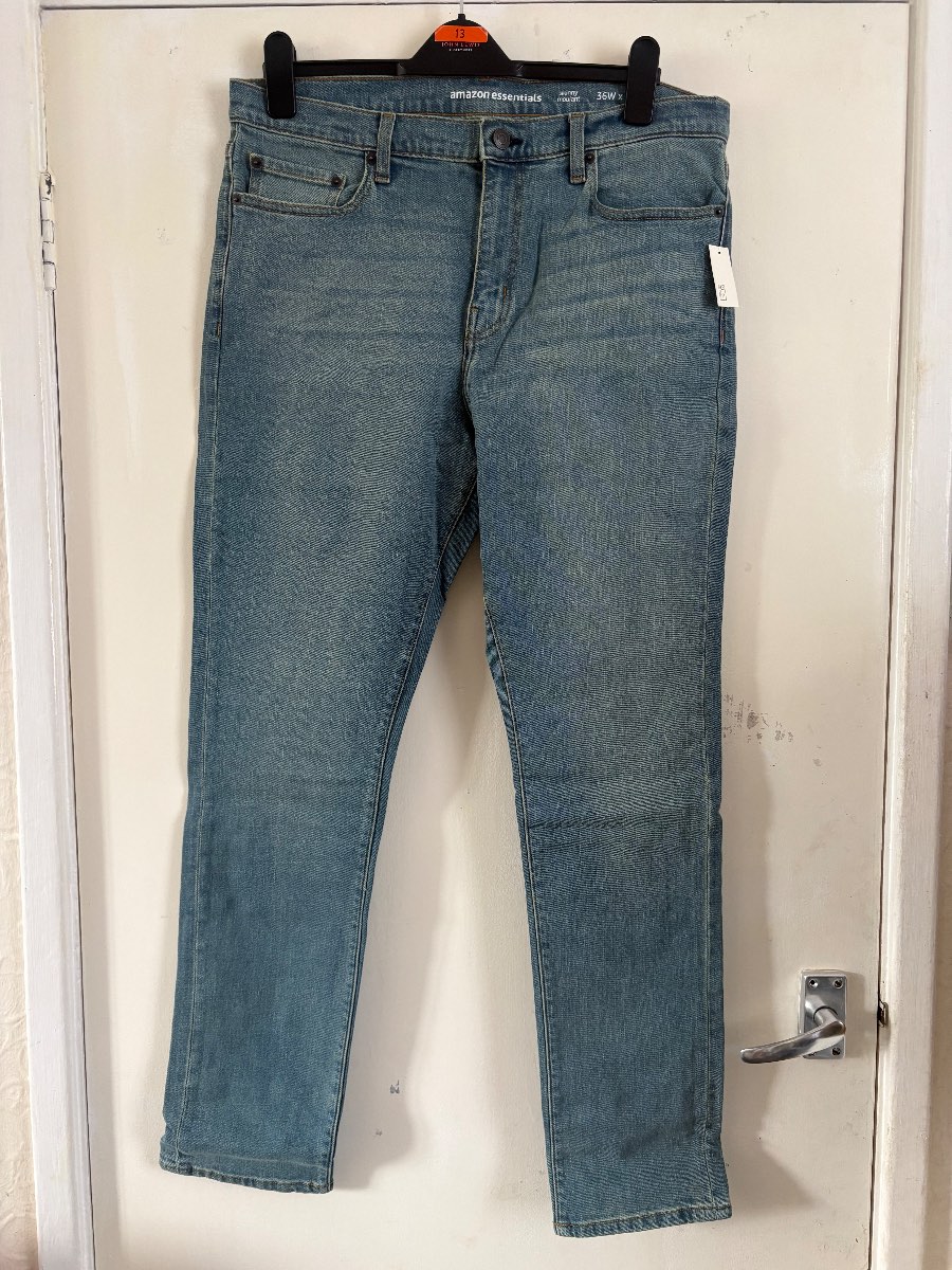 Men’s skinny fit light wash jeans size 36w,32l