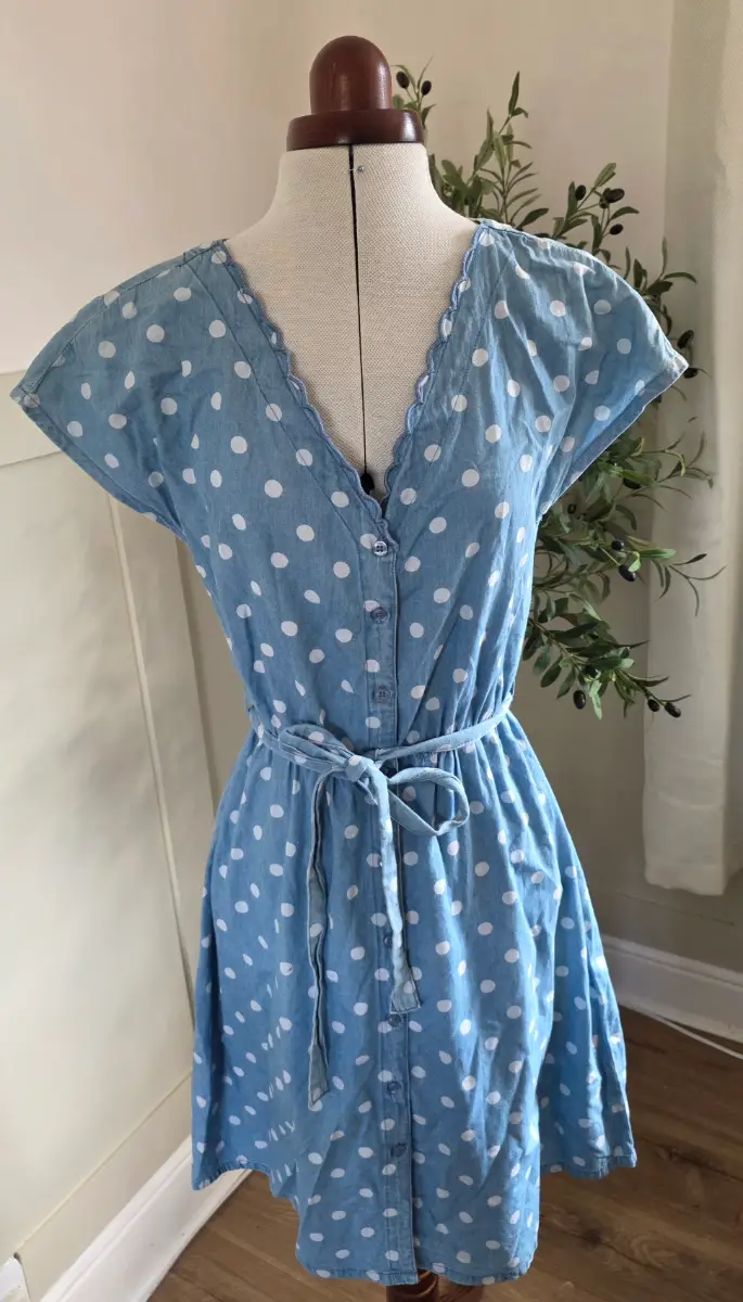 Cath Kidston 100% Cotton Polka Dot Dress